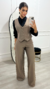 Conjunto Colete e Calça Wide Leg CAPUCCINO - Malha Prada - comprar online