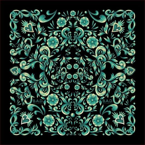 Pañuelo pattern Corazón verde