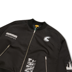 BOMBER JACKET CLASS "ABC INDUSTRIAL" BLACK na internet