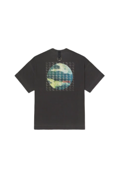 GRID MOON TEE OVERSIZED WASHED BLACK