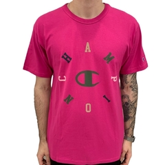 CAMISETA CHAMPION CIRCLE LOGO DARK PINK