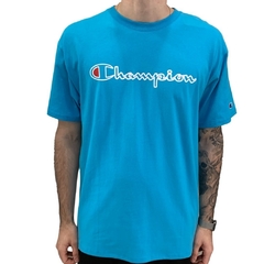 CAMISETA CHAMPION LOGO OUTLINE BLUE