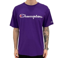 CAMISETA CHAMPION LOGO OUTLINE PURPLE