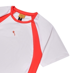 SPORT T-SHIRT CLASS "PIPA 3D" OFF WHITE & ORANGE - comprar online