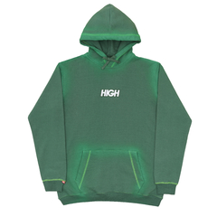 BLEACHED HOODIE LOGO GREEN