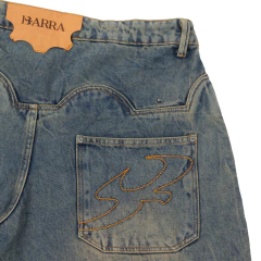 CALÇA JEANS MARMORIZADA AZUL na internet