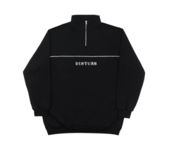 CLASSIC QUARTER ZIP SWEATSHIRT IN BLACK