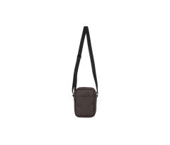 CURSIVE LEATHER SHOULDER BAG IN BROWN - comprar online