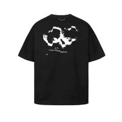 CAMISETA QC DESFRAGMENTADO BOXY PRETA