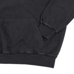 DUSTED WASHED HOODIE IN BLACK - EUPHORIA STORE