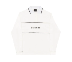 FRONT RUNNER LONG SLEEVE POLO IN WHITE