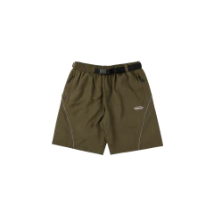 REFLEECTIVE NYLON SHORTS IN BROWN