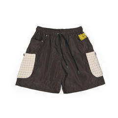 SHORT CARGO TEXTURA MARROM