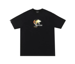 SMALL WORLD TEE IN BLACK