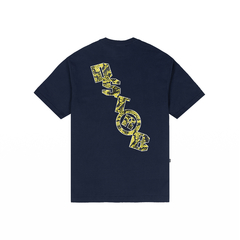 SNAKESKIN TEE IN NAVY