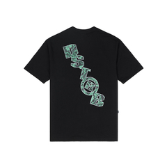 SNAKESKIN TEE IN BLACK
