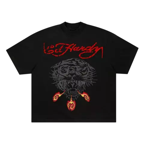 T-SHIRT "TIGER FIREBALL" BLACK
