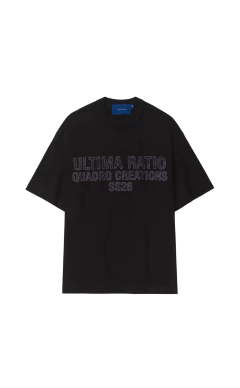 T-SHIRT QC RATIO DOTS BOXY BLACK