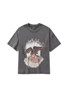 FALCON BOXY T-SHIRT - WASHED BLACK