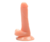 PROTESE 13,3 X 2,4CM MACIÇA COM VENTOSA ANAL E VAGINAL COR BEGE / COD. U39
