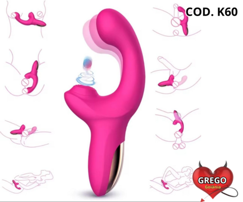 Vibrador Turbo 20 modos de vibração e Sucção Recarregável / COD. K60