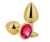 PLUG ANAL REDONDO DOURADO PEQUENO / COD. X15
