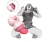 Vibrador porquinho / 6 vibração / língua para estimular clitóris / Recarregável / COD. A56