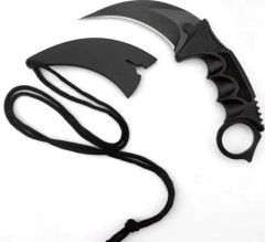 Faca Karambit Tactical CS fulltang Black + Bainha - OLordNerd