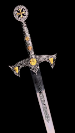 Espada Cavaleiro da Ordem Templária com Expositor de Parede