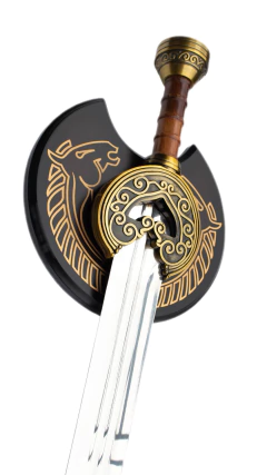 Espada Rei Théoden Herugrim com Expositor de Parede - comprar online