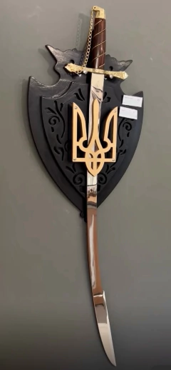 Espada Cossaco Ucraniano Afiada com Expositor de Parede na internet