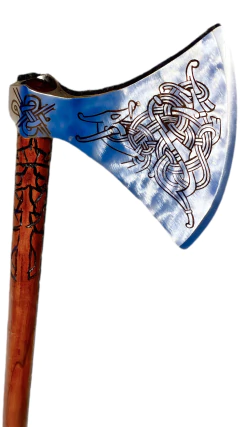 Machado Rollo Vikings Afiado com Bainha em Couro - comprar online