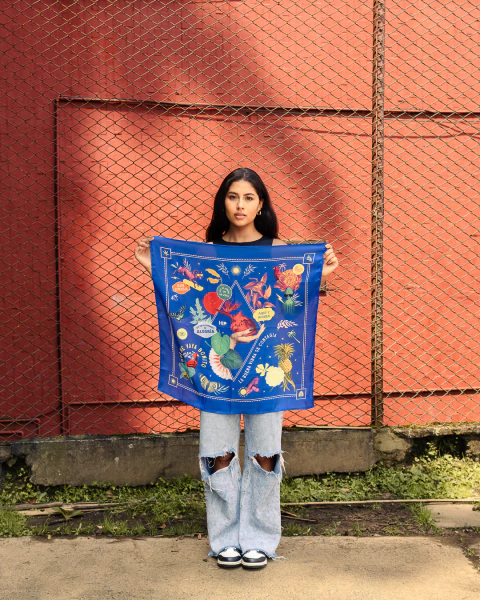 Pañoleta 70x70 Jana Blue - comprar online