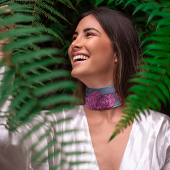 Pañoleta Tropical gray 70x70