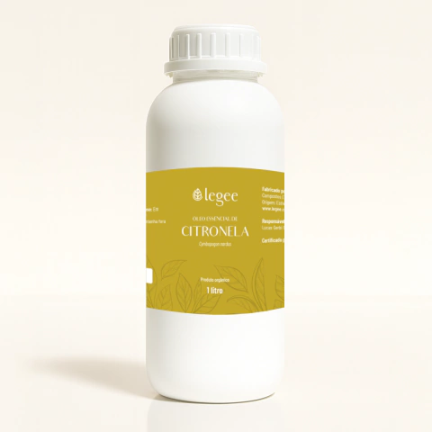 Óleo essencial de Citronela (Cymbopogon nardus) ORGÂNICO - 1L - comprar online