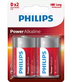 12967 PILAS D PHILIPS POWER ALCALINA LR20P2B/77 - precio x unid