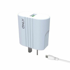 13015 CARGADOR TIPO C ONLY 2.1A BLANCO 1 usb + CABLE MOD 18 SOLID