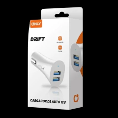 13863 - CARGADOR 12V ONLY TIPO C DRIFT 4.8A 2 USB