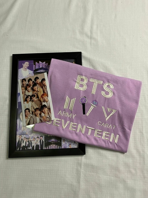 Camiseta - BTS e Seventeen - Lilás - Pronta entrega - comprar online