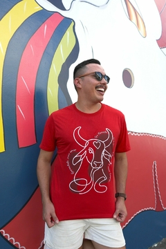 Camisa Garantido Traços Vermelha - comprar online