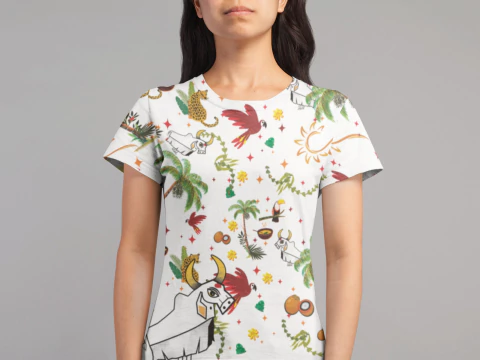 Baby Look Gibi Tropical Garantido