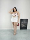 Short saia canelado