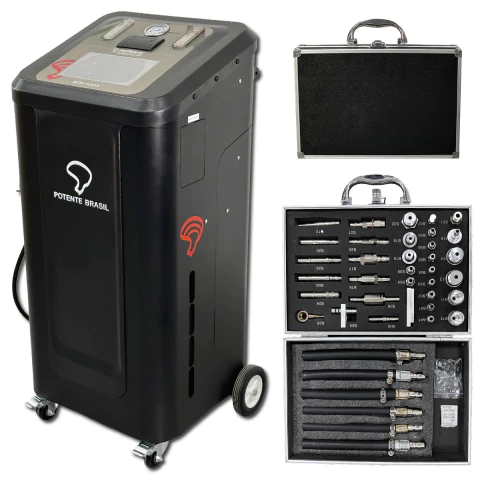 MÁQUINA TROCA ÓLEO CÂMBIO ATF1001 | AQUECIMENTO, BALANÇA, IMPRESSORA E MALETA CONECTORES