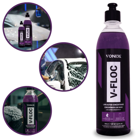 Shampoo Automotivo Neutro Concentrado V-Floc 500ml Vonixx