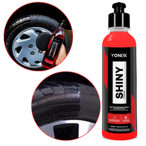 Revitalizador De Pneu Pretinho Shiny 250ml Vonixx