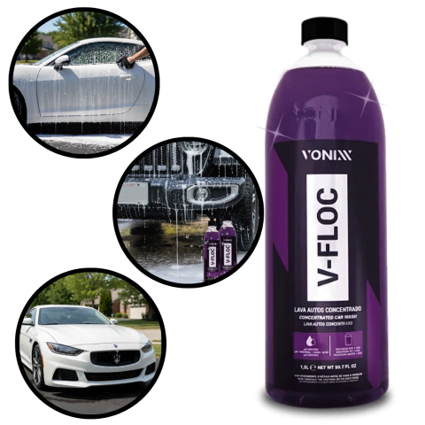 Shampoo Automotivo Neutro Concentrado V-Floc 1,5L Vonixx