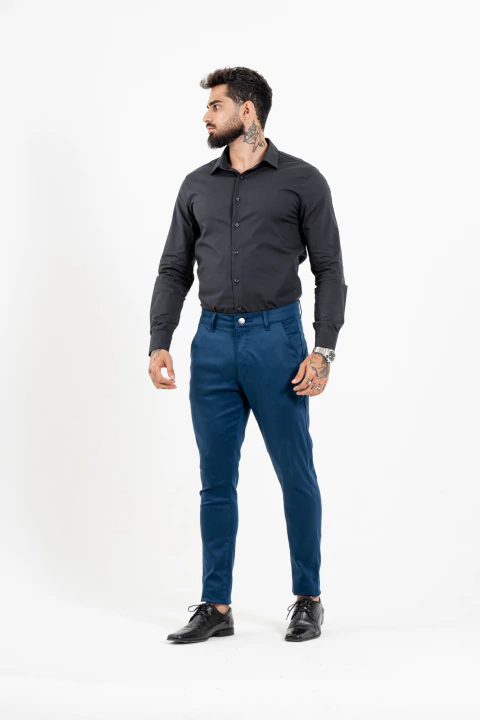 CALÇA ALFAIATARIA :: AZUL ROYAL - comprar online