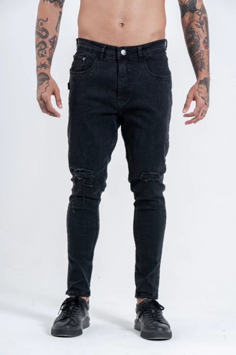 CALÇA SKINNY JEANS DESTROYED OF:177 - comprar online