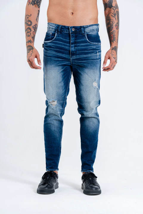 CALÇA SKINNYJEANS DESTROYED ESCURA OF:189 - comprar online