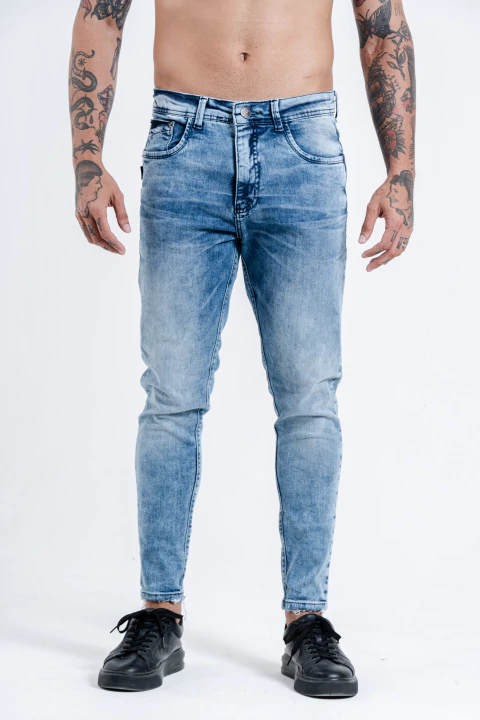 CALÇA SKINNY JEANS BÁSICA BIGODE LASER OF:156 - comprar online